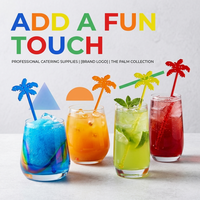 Agitateur à cocktail en plastique robuste de qualité commerciale, durable, épais et renforcé pour bar, café, restaurant