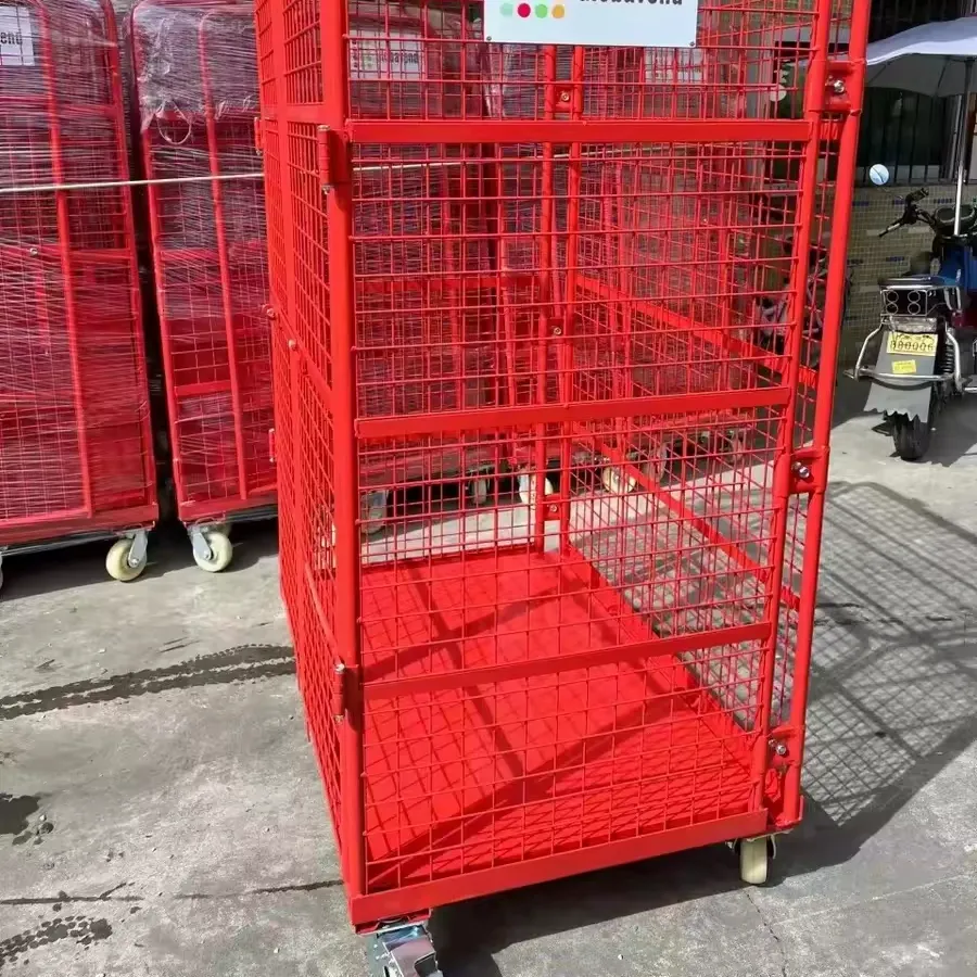 Custom Logistics Trolleys Demountable Roll Container Roll Cage Roll Pallet Cage Storage Four Wheels Cart