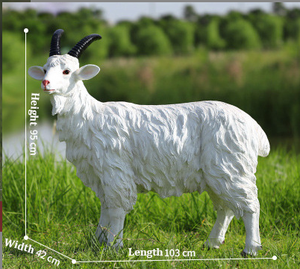 Outdoor a grandezza naturale in fibra di vetro scultura di capra in resina cartone animato animale giardino statua per parco paesaggio centro commerciale ornamenti decorazioni - Product Image 2