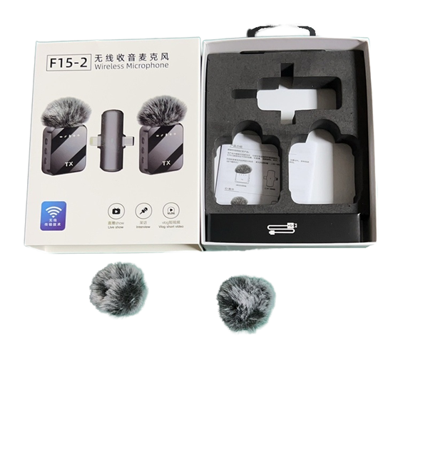 Wireless Lavalier Microphone Omnidirectional Lapel Mic for Phone Interview Vlogging Mic