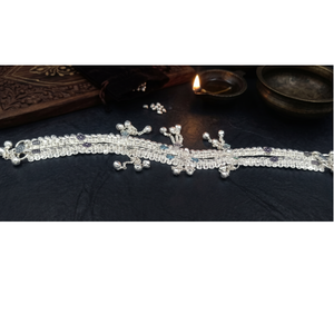 Tobillera DIVYORO de Plata con Diseño de Pavo Real y Esmalte Decorativo, Estilo Artesanal, Moderna, para Mujer, Ideal para Festivales y Boutiques - Product Image 1