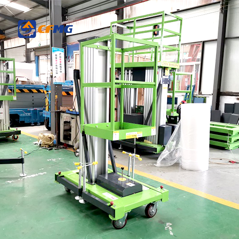 工事用のはしご 伸縮式リフト 厚いアルミニウム合金のはしご 倉庫修理1.5双サイド梯子移動労働者 JJZ1 ポータブル油圧はしご6m伸縮式リフト電動足場リフトプラットフォーム