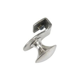 Minimalist Stainless Steel <strong>Black</strong>/Silver Glass <strong>Door</strong> Clips Pull Handles Easy Installation 5-8mm Glass Showcases Cabinet Home Bar - Product Image 3