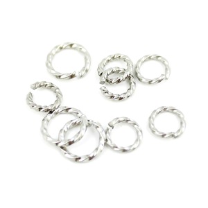 Bijoux Anno - Boucle ouverte torsadée en acier inoxydable 10 mm - Accessoires de bijouterie DIY pour bracelet, collier, liens de connexion - Product Image 5