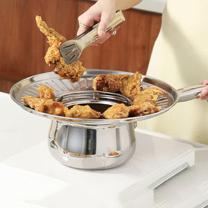 Plateau de filtre à huile de friture Filtre à goutte à huile Aliments frits Barbecue Acier inoxydable 304 Support à huile résistant à <span class=keywords><strong>la</strong></span> chaleur et aux éclaboussures - Product Image 5