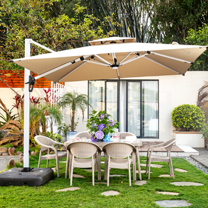 <span class=keywords><strong>Parasol</strong></span> cantilever LED extérieur économique, imperméable et résistant au vent, 2,5 m, 3 m, 3,5 m, 3x4 m, pour jardin, terrasse, hôtel, restaurant - Product Image 4