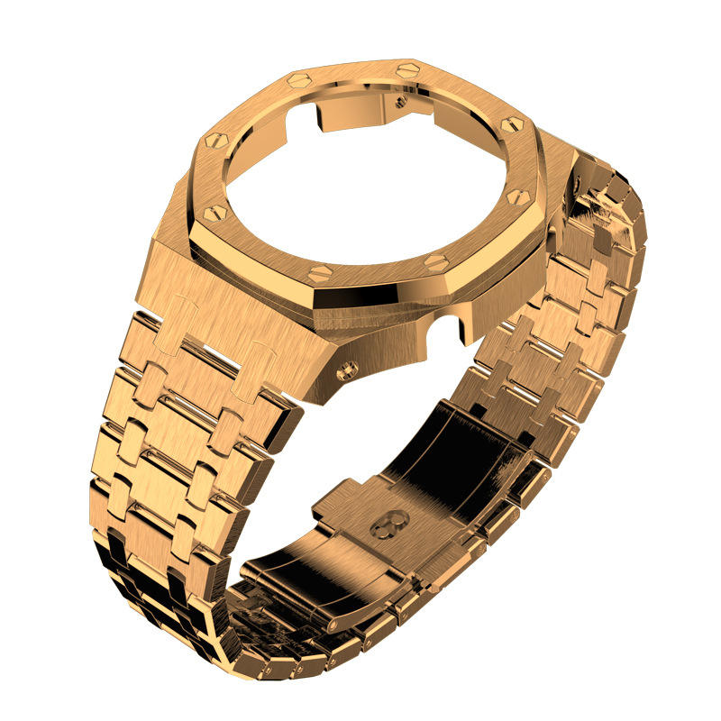 ชุดเข็มขัดเหล็กสีโรสโกลด์