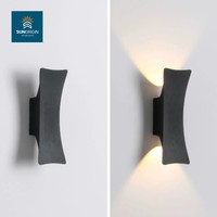 Applique murale LED moderne extérieure étanche en aluminium 6W, garantie 3 ans, CRI 80 6000K, pour jardin