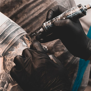 Logotipo personalizado industria 5 mil Mecánico <span class=keywords><strong>Automotriz</strong></span> tatuaje barbería Limpieza <span class=keywords><strong>de</strong></span> alimentos resistente grueso guante <span class=keywords><strong>de</strong></span> nitrilo puro guantes <span class=keywords><strong>de</strong></span> trabajo - Product Image 4