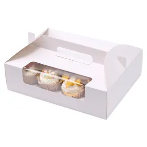 Scatola per Cupcake trasparente completa scatola per Cupcake 2/4/6/12 scatola per pasticceria piccola torta all'ingrosso e al dettaglio