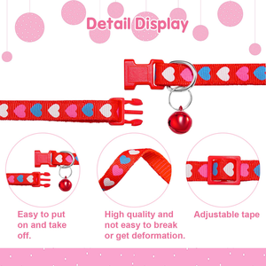 Collier pour chat coloré en gros avec motif d'amour - Product Image 3