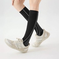 Chaussettes de compression sportives pour femmes, hauteur genou
