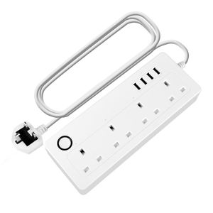 Multiprise intelligente Wi-Fi avec contrôle à distance via l'application Tuya Smart Life, prise USB, prise UK, {Manufacturer} - Product Image 1
