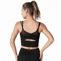 Soutien-gorge de sport professionnel haute intensité pour femme, simple, antichoc, en maille, sans couture, anti-humidité, séchage rapide