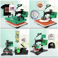 Presse à Chaud Combinée Mecolour 8-en-1 Pivotante 29*38 avec Imprimante d'Étiquettes pour Casquettes, Chapeaux, T-shirts et Tasses