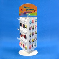 3 côtés comptoir pivotant cadeau ornements décoration présentoir de marchandise pour l'aimant de réfrigérateur autocollants