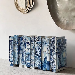 BOCA DOLOBO Aparador <span class=keywords><strong>Roma</strong></span> Creativo Gabinete de almacenamiento pintado de madera maciza Comedor Aparador Villa Entrada Colección Gabinete de entrada - Product Image 6