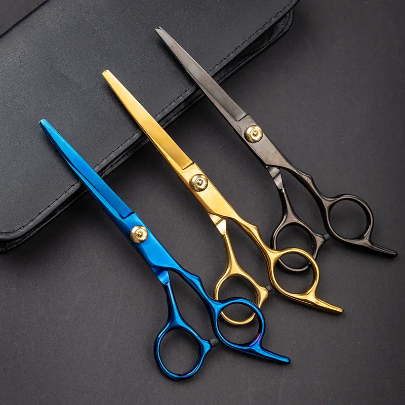 6 Inch Stainless Steel Hairdressing Scissors Cutting Professional Barber Razor Shear para Homens Mulheres Kids Salon