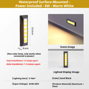 Lumière de sol extérieure imperméable, lumière de cour, lumière d'escalier, lumière d'angle - Product Image 4