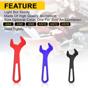 Aluminum Alloy <b>Wrench</b> AN4 AN10 Non Adjustable Automotive Oil Cooler Pipe Connector Tool Industrial Grade Imperial Measurement - Product Image 4
