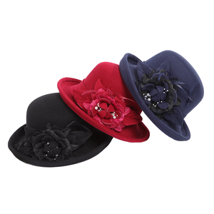 Индивидуальные или оптовые черные Новые мини-хомбургские шляпы с модным дизайном, шляпы Федора, церковные шляпы для женщин - Product Image 5