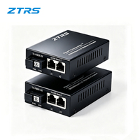 Convertidor de Medios de Fibra Óptica ZTRS 10/100M, 2 Puertos, Fibra Única SC, 20 km, para Cámara IP, CCTV, NVR, Seguridad, Telecomunicaciones, Red de Acceso