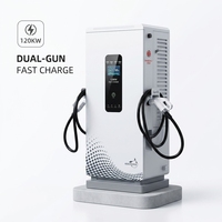 Station de recharge DC au sol 120 kW à double pistolet, chargeur rapide