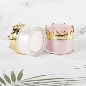 Empty Cosmetic Jars 10g 20g 50g In Stock Eco Friendly Empty Crown Luxury Jars Acrylic Custom Cosmetic Plastic Packaging Cream Jar