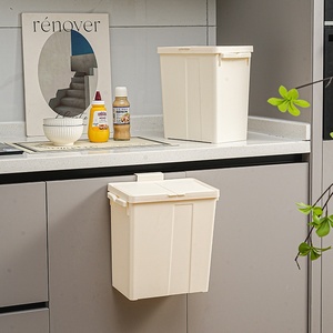 Настенное пластиковое мусорное ведро без изгибов, 12 л, для кухни и ванной, для сухого и влажного мусора, для дома - Product Image 4