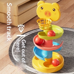 Jouet éducatif en plastique avec piste à billes, empilable, rotatif, interactif parent-enfant, pour enfants de 0 à 24 <span class=keywords><strong>mois</strong></span>, unisexe - Product Image 3