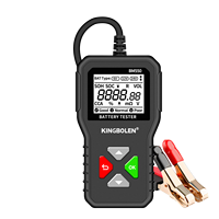 Probador de Baterías de Auto KINGBOLEN BM550 con Pantalla LCD de 12V y Pinzas, Color Negro