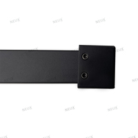 Barres de support supérieures murales en acier inoxydable noir de type T pour cabine de douche, fixation murale au verre, installation facile, pour salle de bain moderne