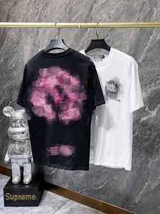 Camiseta de Manga Corta para Parejas, Estilo Urbano, con Apliques de Algodón y Parches Geométricos, Marca Chr***eHe**, Tendencia Transfronteriza 25SS - Product Image 4