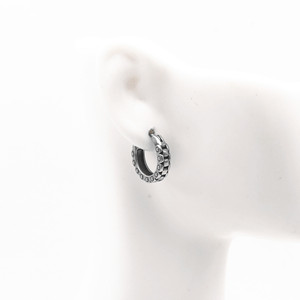 yunnique Hoop Earrings <b>Titanium</b> Steel Geometric <b>Chain</b> Design For Men And Women Japanese Korean Style Easy To Fasten Jewelry - Product Image 4