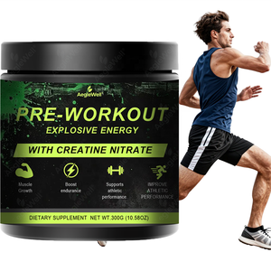 Poudre <span class=keywords><strong>pré</strong></span>-entraînement AegleWell avec créatine nitrate, énergie explosive, amélioration de l'endurance, soutien à la croissance musculaire et aux performances athlétiques - Product Image 1