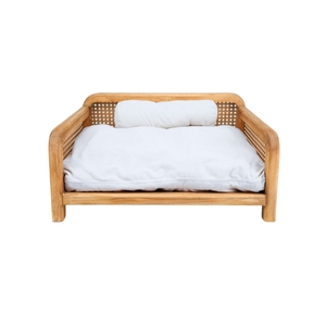 Hot Bán Hình Chữ Nhật <span class=keywords><strong>PVC</strong></span> Rắn Gỗ Mây Pet Sofa Giường Thân Thiện Với Môi & Không Thấm Nước Vết Chịu Mài Mòn Không Gian Tiết Kiệm Cho Động Vật Nhỏ - Product Image 1