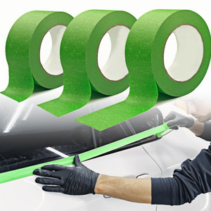 Alta adesivo resistente al calore fustellatura economica <span class=keywords><strong>carta</strong></span> crêpe forte viscosità nastro di mascheramento verde per <span class=keywords><strong>auto</strong></span> verniciatura uso esterno - Product Image 2