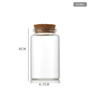 Hete Aanbieding 50ml 80ml 150ml 200ml Snoepflesje Driftfles Glazen Wensfles met Kurkstop - Product Image 6