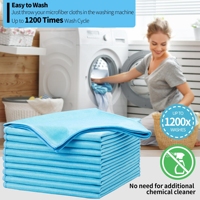 Chiffon de nettoyage en microfibre sans peluches 80/20 300GSM à séchage rapide et sans traces pour vitres et miroirs