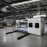 Machine d'impression flexographique 1 couleur pour boîtes en carton ondulé, ligne de production d'impression, de rainurage et de découpe