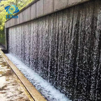 Fuente de Agua Moderna con Cortina de Agua de Acero Inoxidable para Interiores y Exteriores, Ideal para Hoteles y Jardines, Personalizable
