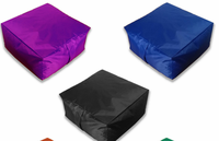 Pouf carré traditionnel Oxford fait main, rembourré de billes, repose-pieds pour salon et chambre, revêtement en tissu
