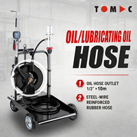 TOMAC 1:1 Pnömatik Yağ Pompası Arabası Seti (180-220L Variller için) 10M Hortum Makarası ve Dijital Ölçer Tabancası ile Otomotiv Aletleri
