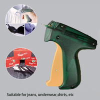 Pistol Pengikat Industri SAIP 60M Hijau Ramah Lingkungan & Plastik ABS Tahan Lama Mikro Ekstra Halus untuk Label Pakaian Jarum 3.5mm