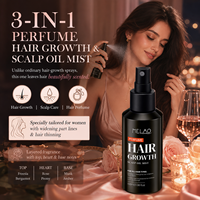 MELAO Huile de croissance capillaire à parfum longue durée, brume nourrissante pour les racines, réduit la casse avec de la biotine et de l'huile de Batana, spray de croissance capillaire