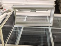 NFRC America Design Standard PVC Persienne Auvent Fenêtre Salle De Bains Taille Balançoire Sous-sol Fenêtres pour Cuisine Extérieure Utilisation Verticale