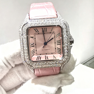 Latest Design Moissanite Stones <b>Women</b> Wristwatch High Quality Stainless Steel Elegant Fashion Jewelry <b>Watch</b> - Product Image 1
