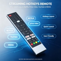 Télécommande vocale de remplacement OEM/ODM pour téléviseurs intelligents Android européens avec touches de raccourci
