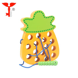Meilleure vente en bois insectes <span class=keywords><strong>manger</strong></span> fruits filetage jouets jouets éducatifs pour bébé enfants l'éducation précoce - Product Image 5