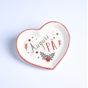 Plato en Forma de Corazón con Diseño Auguri Pa para Decoración de Mesa de Fiesta - Product Image 1